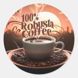 Robusta Coffee Lover Ronde Sticker