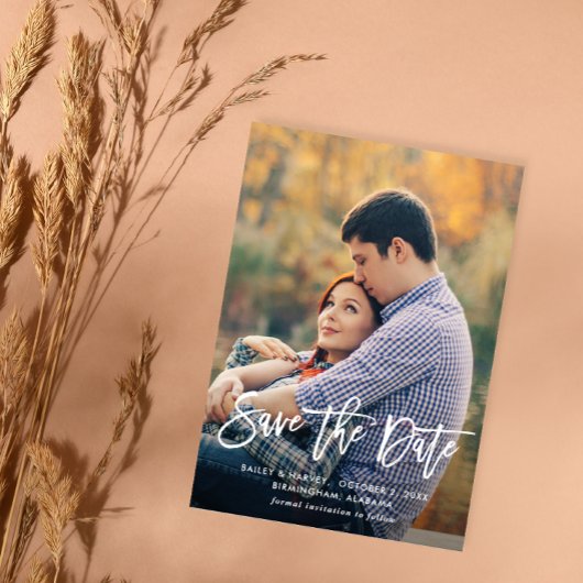 Robutisch script, romantisch, sla de datumkaart op save the date