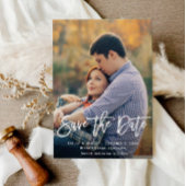 Robutisch script, romantisch, sla de datumkaart op save the date