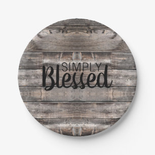 Robuusachtig, EENVOUDIG BLESSED design Papieren Bordje