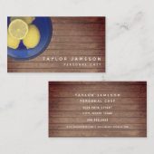 Robuusachtige Bowl van leemons woudkasten Visitekaartje (Voorkant / Achterkant)