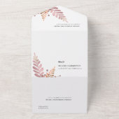 Robuusachtige Floral in één weddenschap All In One Uitnodiging (Buitenkant)