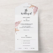 Robuusachtige Floral in één weddenschap All In One Uitnodiging (Binnen)