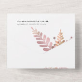 Robuusachtige Floral in één weddenschap All In One Uitnodiging (Achterkant)