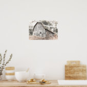 Robuusachtige, grijze bruine,  textuur poster (Keuken)