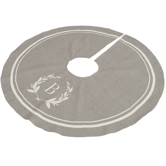 Robuusachtige strips en grote monogram kerstboom rok (Gekanteld)