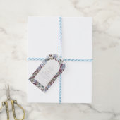 Robuusblauw en pruimelvormig ontwerp cadeaulabel (Met Touw)