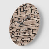 Robuust, aangepast bruin hout grote klok (Hoek)