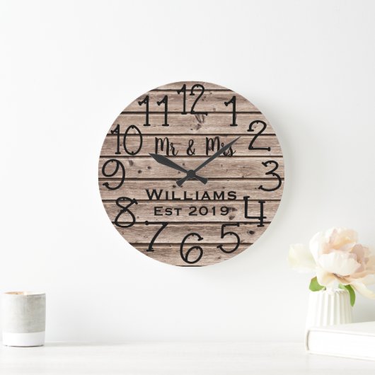 Robuust, aangepast bruin hout grote klok (Huis)