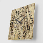 Robuust, aangepast hout, één dag per dag vierkante klok (Hoek)