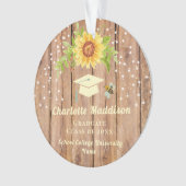 Robuust Afstuderen, klasse Floral Sunflower Ornament (voorkant)