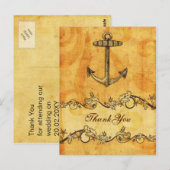Robuust, , anker, nautisch bedankt briefkaart (Voorkant / Achterkant)