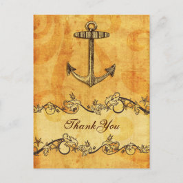 Robuust, , anker, nautisch bedankt briefkaart