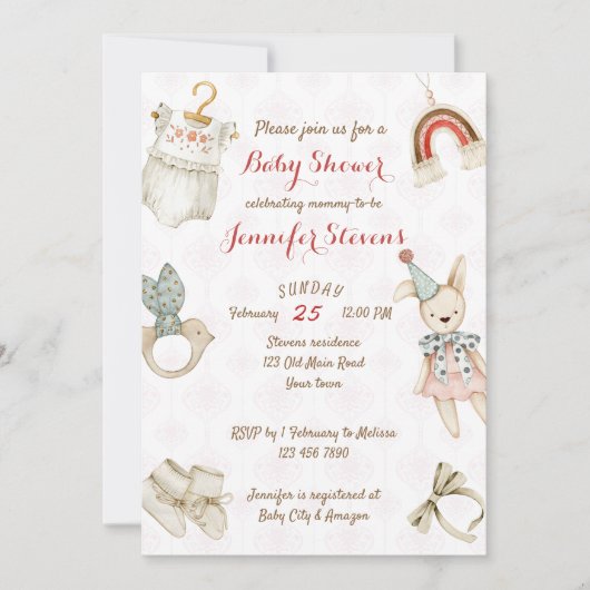 Robuust baby shower van  baby kaart (Voorkant)