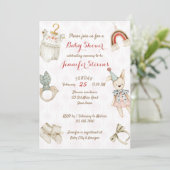 Robuust baby shower van baby kaart (Staand voorkant)