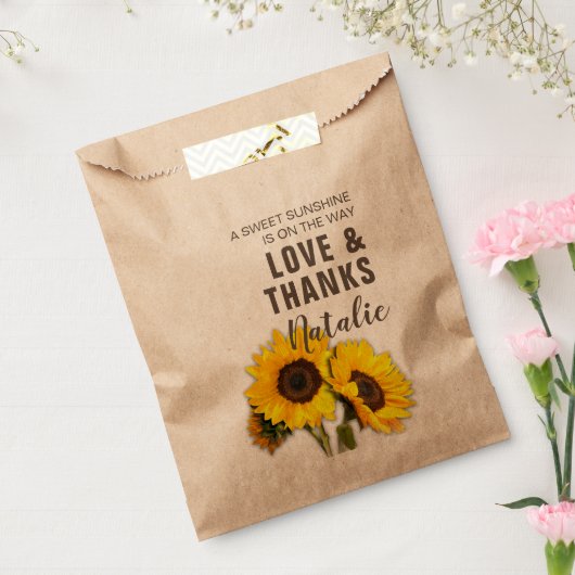 Robuust Baby shower van soonbloem en Bedankt Bedankzakje (Gezegeld)