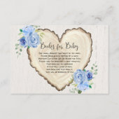 Robuust baby shower voor floreel hartboek informatiekaartje (Voorkant)