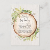 Robuust baby shower voor het aanvragen van boeken, informatiekaartje (Voorkant)