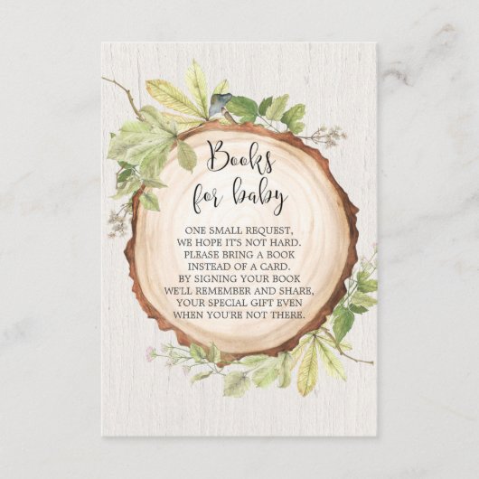 Robuust baby shower voor het aanvragen van boeken, informatiekaartje (Voorkant)