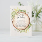 Robuust baby shower voor het aanvragen van boeken, informatiekaartje (Staand voorkant)