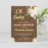 Robuust Baby shower voor neutraal hout Kaart (Staand voorkant)