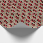 Robuust beer faux burlap Kerstmis Cadeaupapier (Hoek)