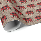 Robuust beer faux burlap Kerstmis Cadeaupapier (Rol Hoek)