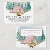 Robuust Beer Floral Baby shower Informatiekaartje (Voorkant / Achterkant)