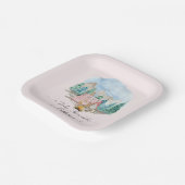 Robuust Beer Floral Baby shower Papieren Bordje (Gebogen)