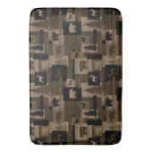 Robuust beer van hout badmat (Voorkant Verticaal)