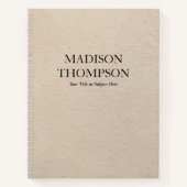 Robuust  beige papier - Eenvoudige professionele v Notitieboek (Voorkant)