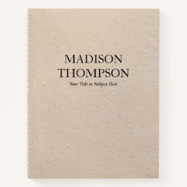 Robuust  beige papier - Eenvoudige professionele v Notitieboek