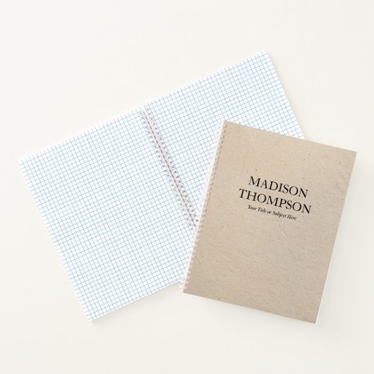 Robuust  beige papier - Eenvoudige professionele v Notitieboek (Binnen)