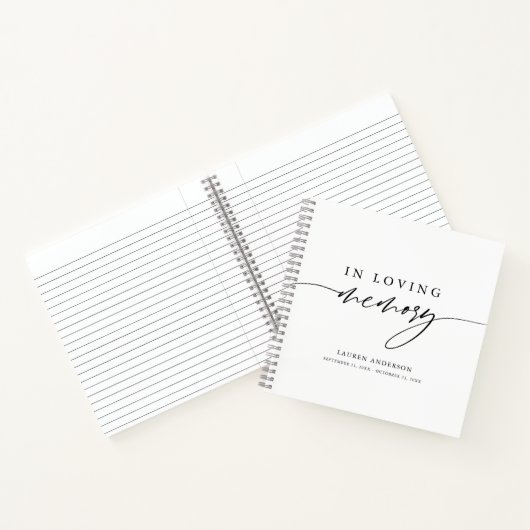 Robuust bij het houden van geheugen begrafenis Mem Notitieboek (Binnen)