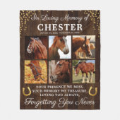 Robuust bij het liefhebben van geheugenpaarden fleece deken (Voorkant)