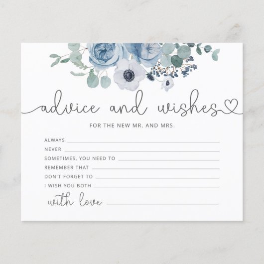 Robuust blauw advies en wenst vrijgezellenfeest (Voorkant)