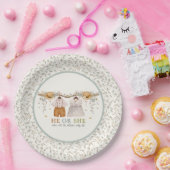 Robuust blauw katoenzaad Geslacht Papieren Bordje (Feest)