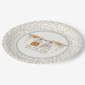 Robuust blauw katoenzaad Geslacht Papieren Bordje (Gekanteld)