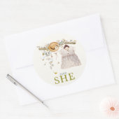 Robuust blauw katoenzaad Geslacht Ronde Sticker (Envelop)