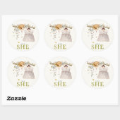 Robuust blauw katoenzaad Geslacht Ronde Sticker (Vel)