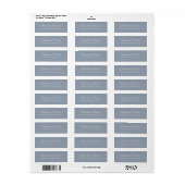 Robuust blauw modern het Adres van de Terugkeer va Etiket (Full Sheet)