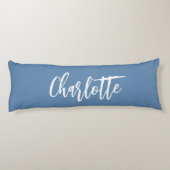 Robuust blauw naamscript lichaamskussen (Achterkant)
