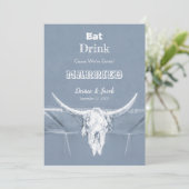 Robuust blauwe Drink met rode stier Aankondiging (Staand voorkant)