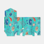 Robuust Blauwgroen hout en onder het Zee Friends W Bedankdoosjes (Uitgevouwen)