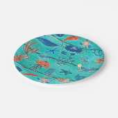 Robuust Blauwgroen hout en onder het Zee Friends W Papieren Bordje (Gekanteld)