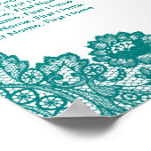 Robuust Blauwgroen zonnebloemzetmeel 12 Poster (Hoek)