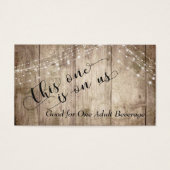 Robuust Bleek bruin hout met lichte Drink Tickets Visitekaartjes (Voorkant)