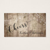 Robuust Bleek bruin hout met lichte Drink Tickets Visitekaartjes (Achterkant)