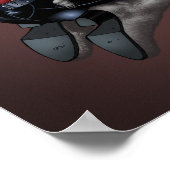 Robuust blond Punk meisje - klaar om te vechten te Poster (Hoek)