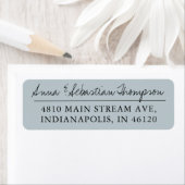 Robuust Blue Calligraphy Return Label Address (Insitu)